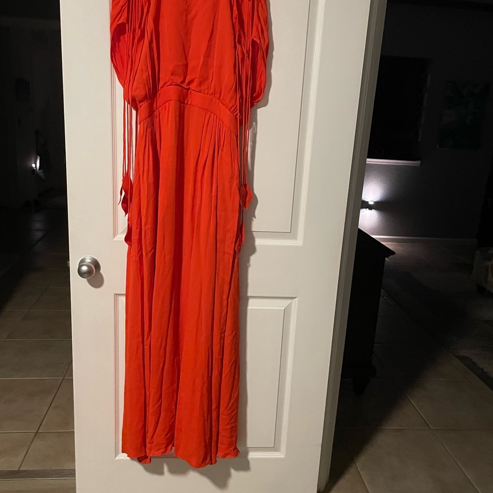 Tory Burch Vibrant Orange Maxi Dress